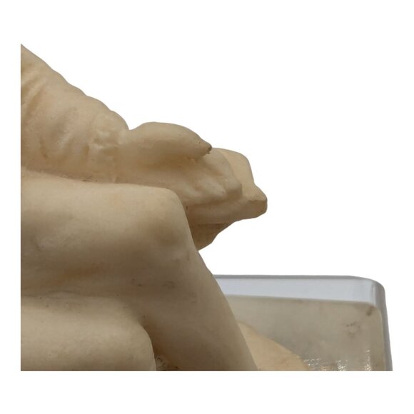 Vintage Pieta Mary & Jesus Resin Figurine With Marble Base Religious Sculpture - Picture 11 of 14